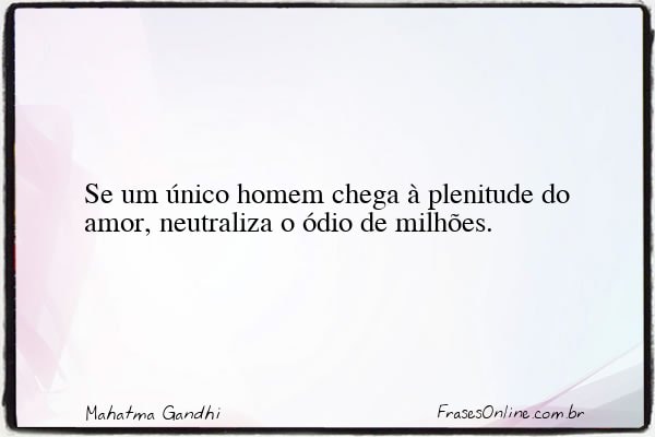 Frase de Mahatma Gandhi