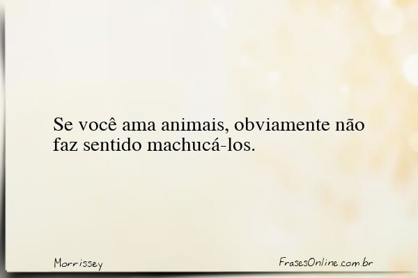 Frase de Morrissey
