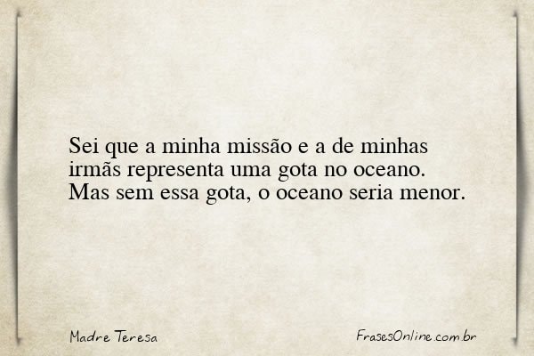 Frase de Madre Teresa