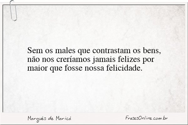 Frase de Marquês de Maricá