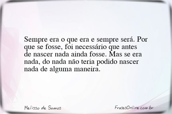 Frase de Melisso de Samos