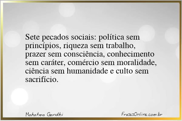 Frase de Mahatma Gandhi