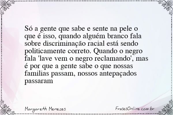 Frase de Margareth Menezes