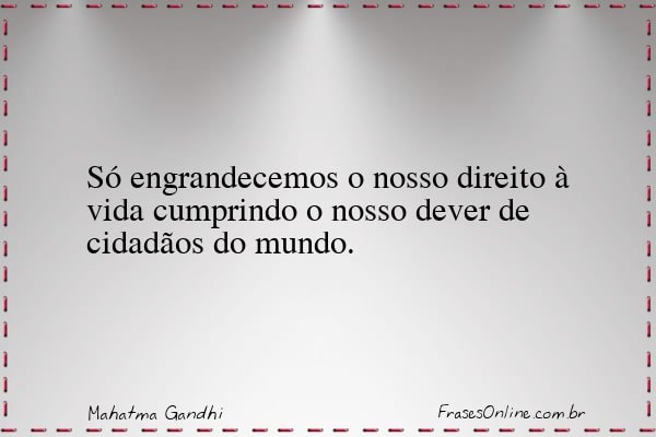 Frase de Mahatma Gandhi