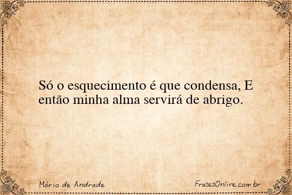 Frase de Mário de Andrade