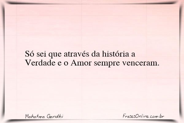 Frase de Mahatma Gandhi