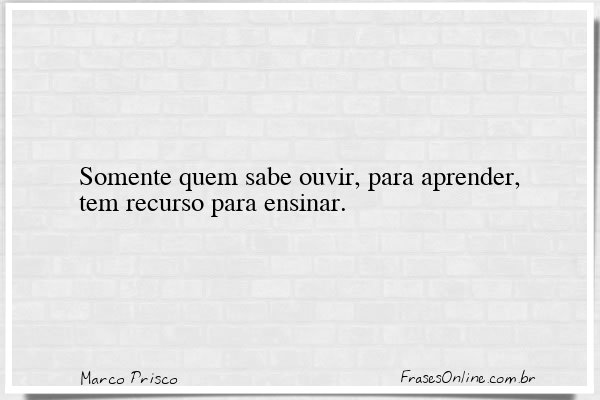 Frase de Marco Prisco