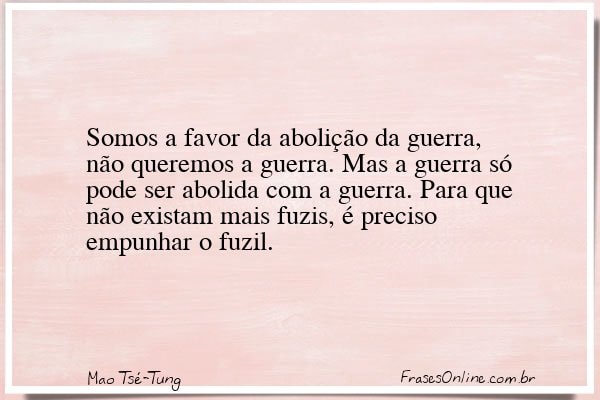 Frase de Mao Tsé-Tung