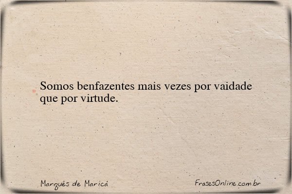 Frase de Marquês de Maricá