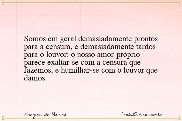 Frase de Marquês de Maricá