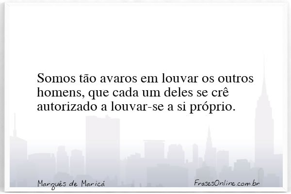Frase de Marquês de Maricá