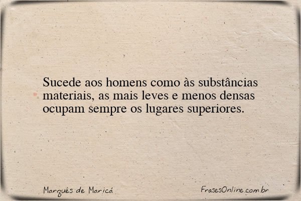 Frase de Marquês de Maricá