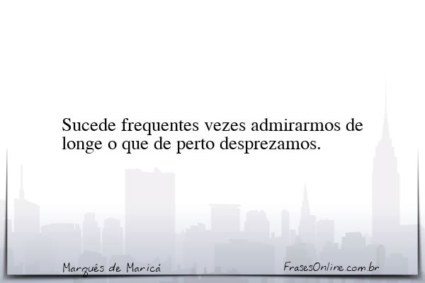 Frase de Marquês de Maricá