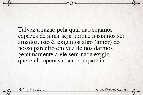Frase de Milan Kundera
