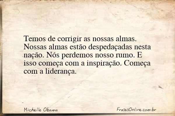 Frase de Michelle Obama