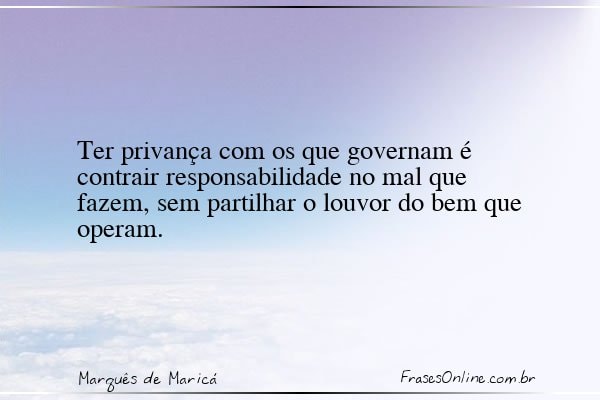 Frase de Marquês de Maricá
