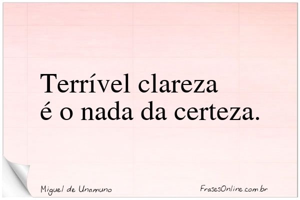 Frase de Miguel de Unamuno
