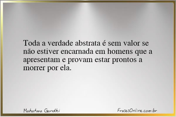 Frase de Mahatma Gandhi