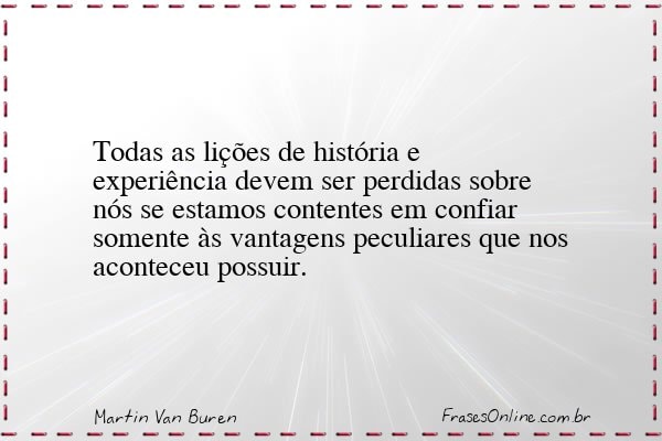 Frase de Martin Van Buren
