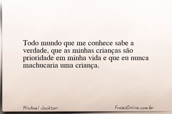 Frase de Michael Jackson
