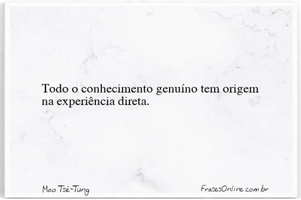 Frase de Mao Tsé-Tung