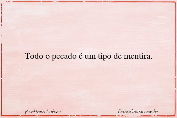 Frase de Martinho Lutero
