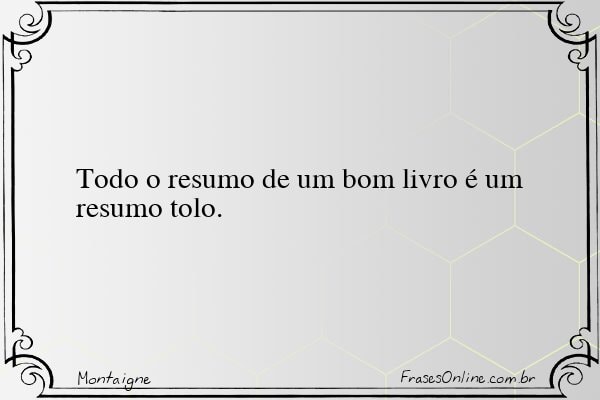 Frase de Montaigne
