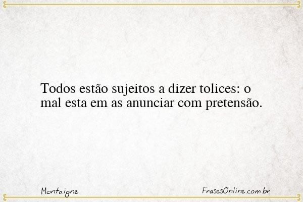 Frase de Montaigne
