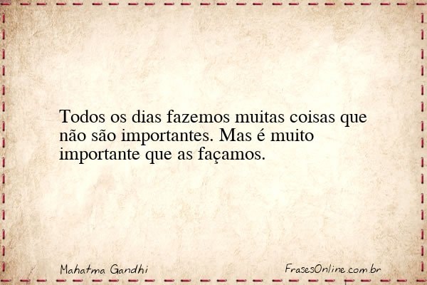 Frase de Mahatma Gandhi