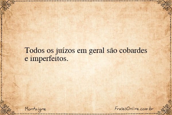 Frase de Montaigne