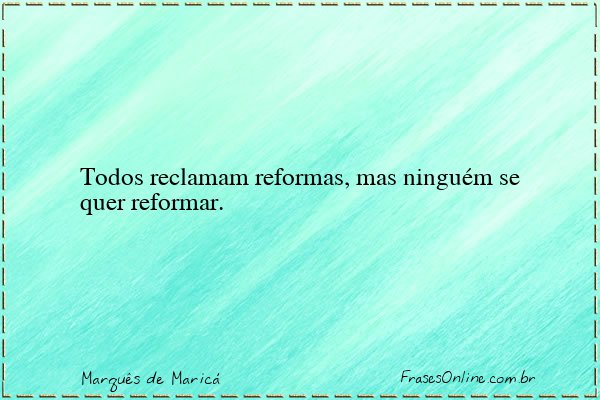 Frase de Marquês de Maricá