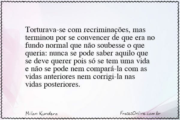 Frase de Milan Kundera