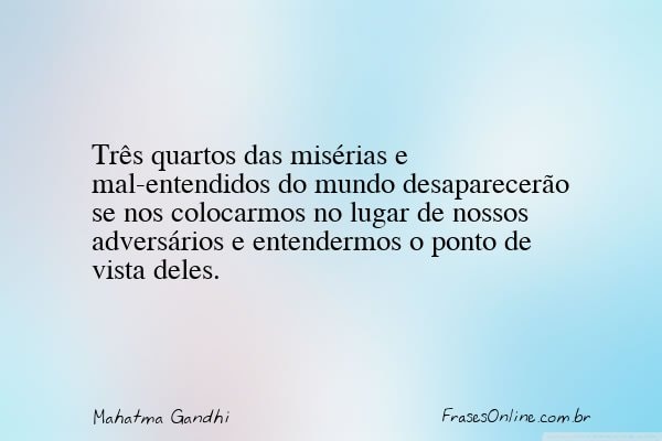 Frase de Mahatma Gandhi