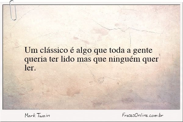 Frase de Mark Twain