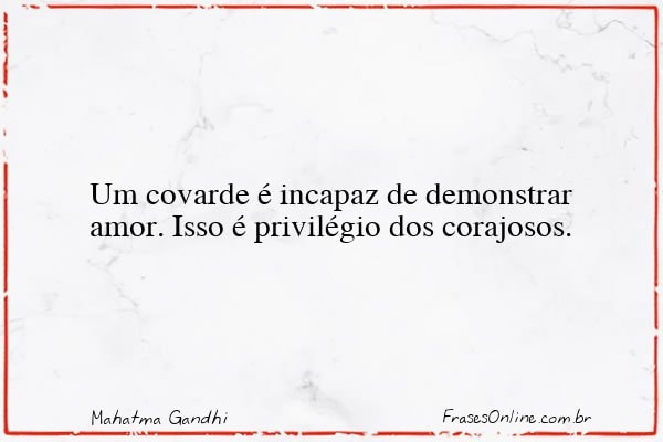 Frase de Mahatma Gandhi
