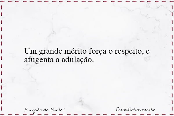 Frase de Marquês de Maricá