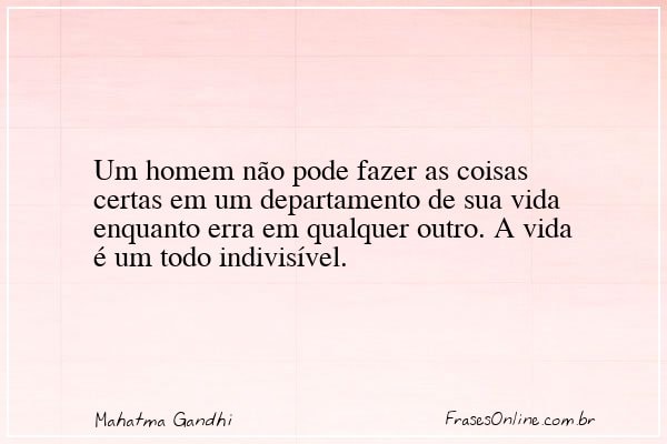 Frase de Mahatma Gandhi