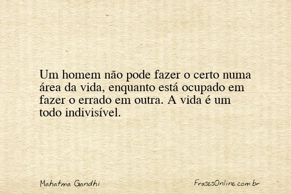 Frase de Mahatma Gandhi