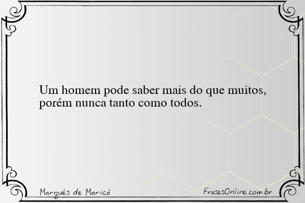 Frase de Marquês de Maricá