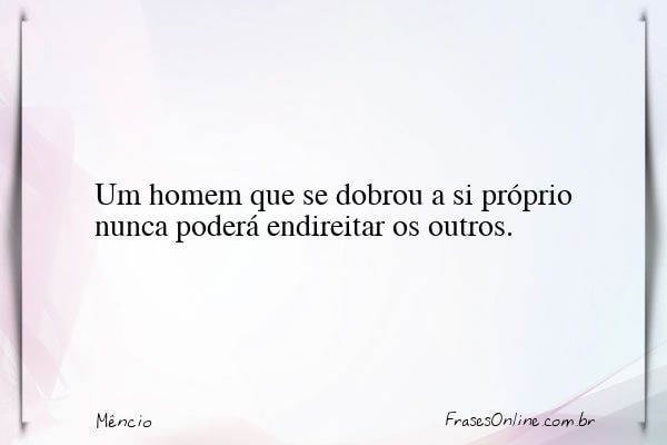 Frase de Mêncio