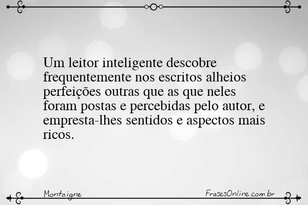 Frase de Montaigne