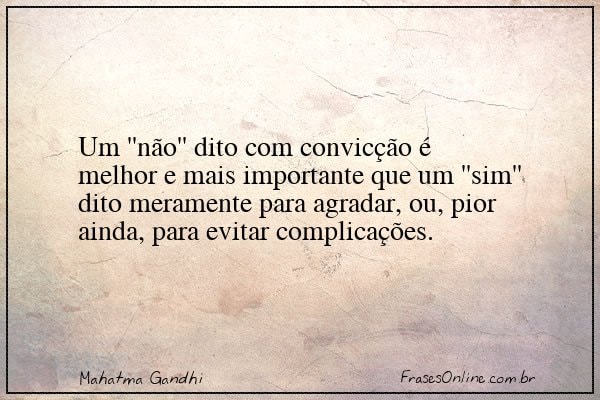 Frase de Mahatma Gandhi
