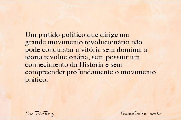 Frase de Mao Tsé-Tung