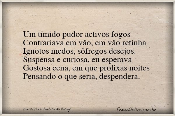 Frase de Manuel Maria Barbosa du Bocage