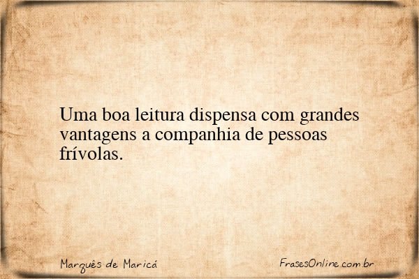 Frase de Marquês de Maricá