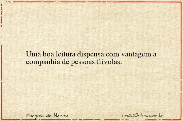Frase de Marquês de Maricá