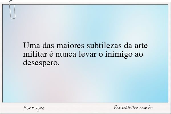 Frase de Montaigne