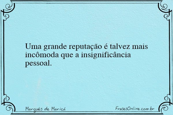 Frase de Marquês de Maricá