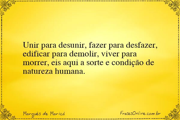 Frase de Marquês de Maricá