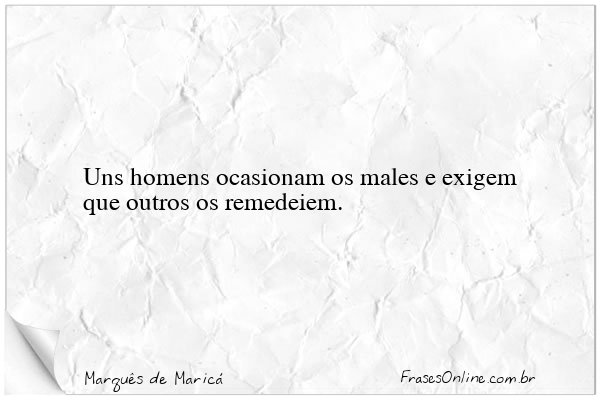 Frase de Marquês de Maricá